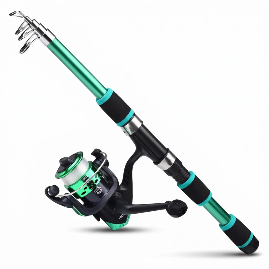 Telescopic Rod and Spinning Reel Combo with Smooth Bearings - product view 1 | Buffalo Gears