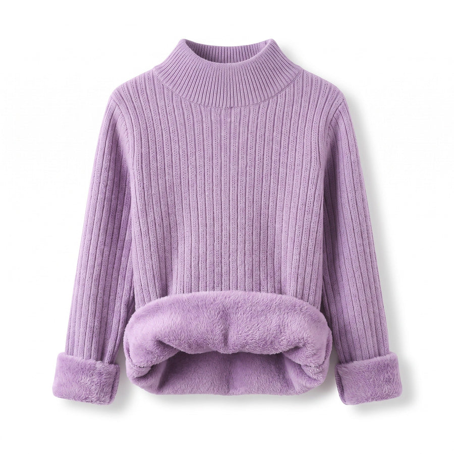 Thick Fleece Jumper for Women, Seamless Mock Neck - product view 1 | Buffalo Gears