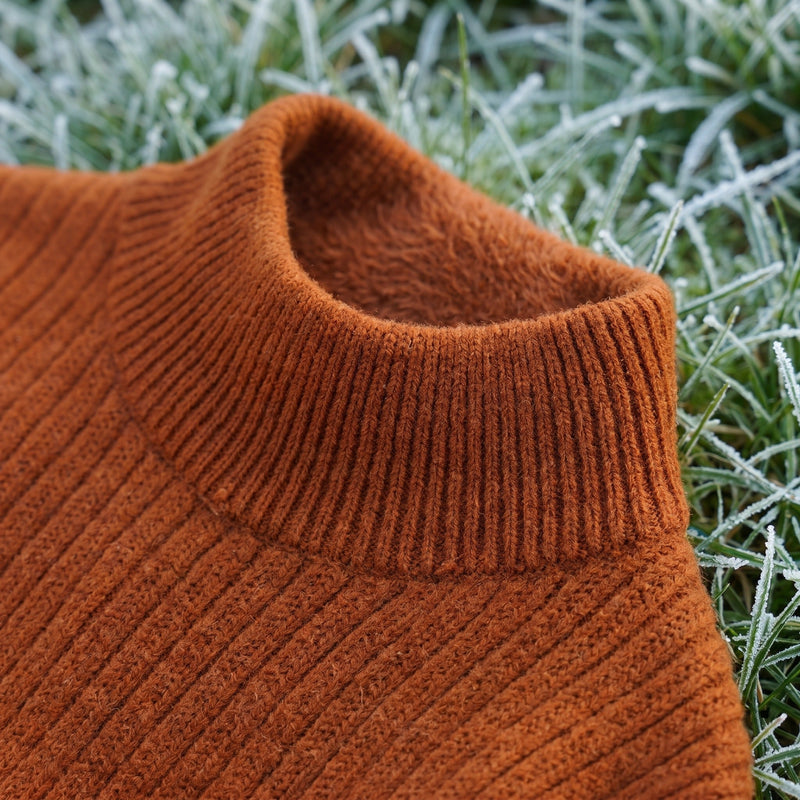 Thick Fleece Jumper for Women, Seamless Mock Neck - product view 3 | Buffalo Gears