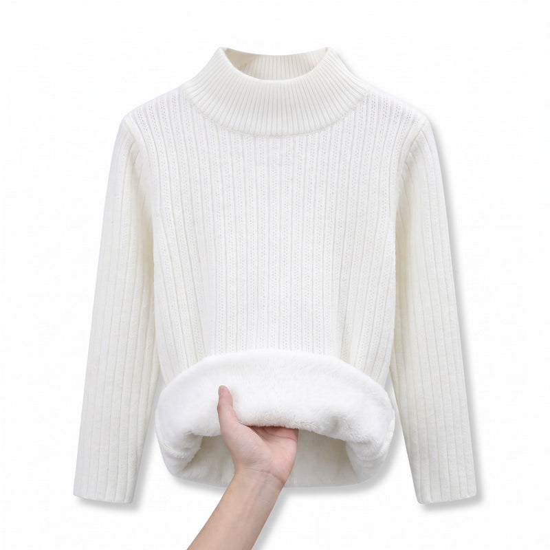 Thick Fleece Jumper for Women, Seamless Mock Neck - product view 5 | Buffalo Gears