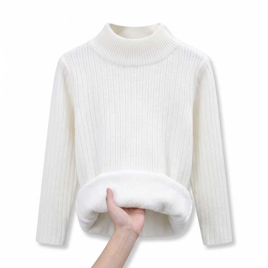 Thick Fleece Jumper for Women, Seamless Mock Neck - product view 5 | Buffalo Gears