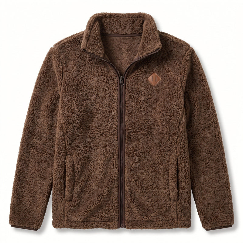 Thick Plush Fleece Jacket for Women, Small Stand Collar - product view 13 | Buffalo Gears