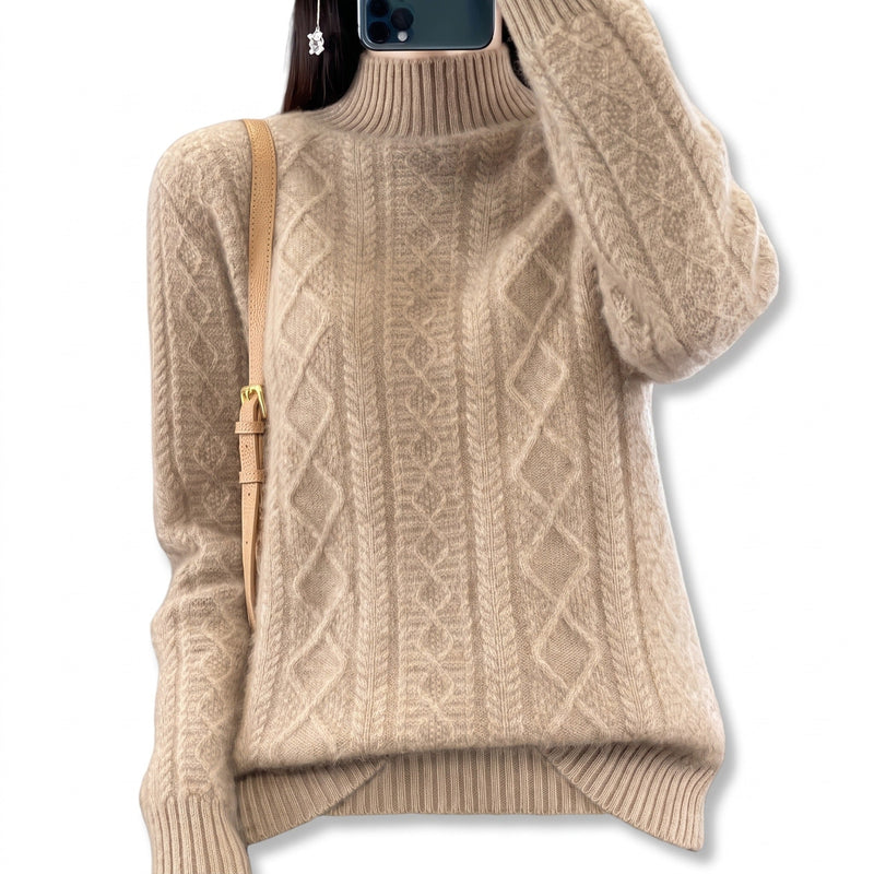 Thick Wool Jumper for Women with Twist Pattern - product view 7 | Buffalo Gears