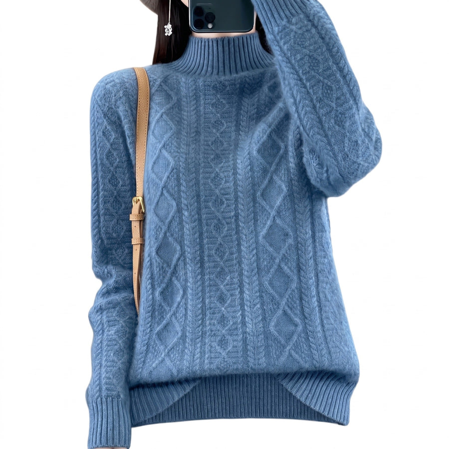 Thick Wool Jumper for Women with Twist Pattern - product view 8 | Buffalo Gears