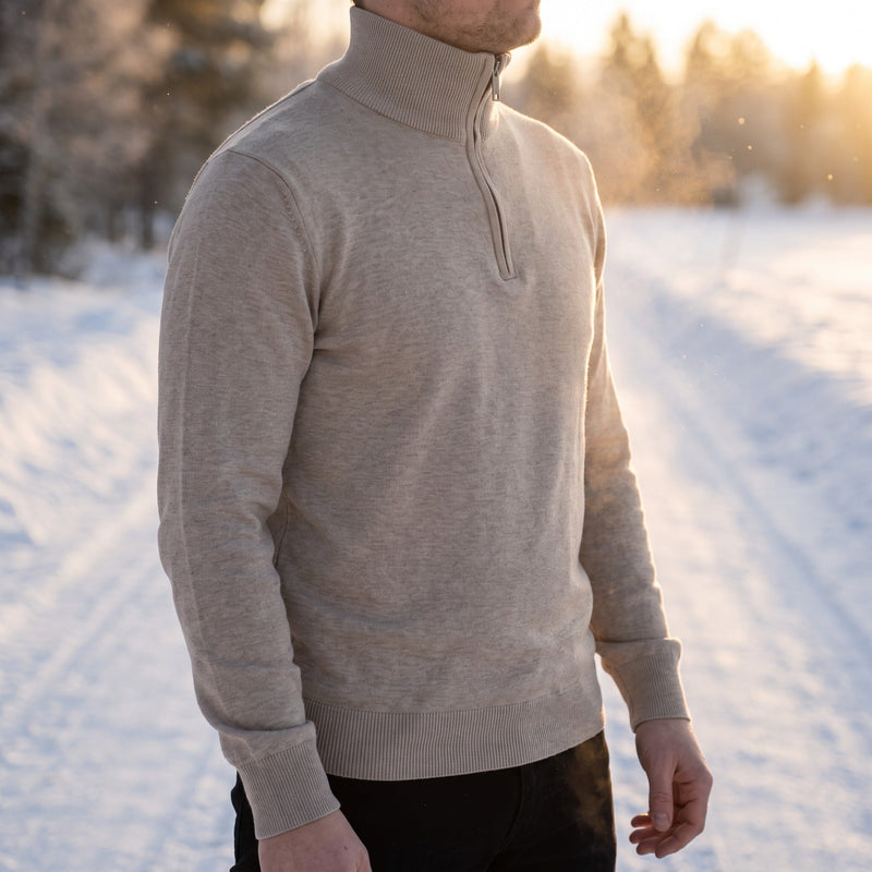 Thick Zip Jumper for Men with High Collar - product view 2 | Buffalo Gears