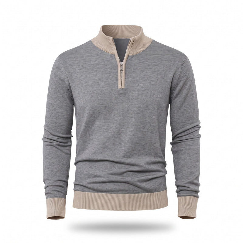 Thick Zip Jumper for Men with High Collar - product view 5 | Buffalo Gears