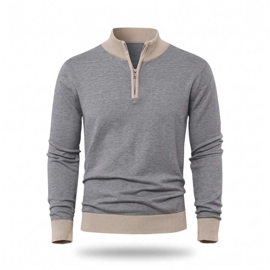 Thick Zip Jumper for Men with High Collar - product view 5 | Buffalo Gears
