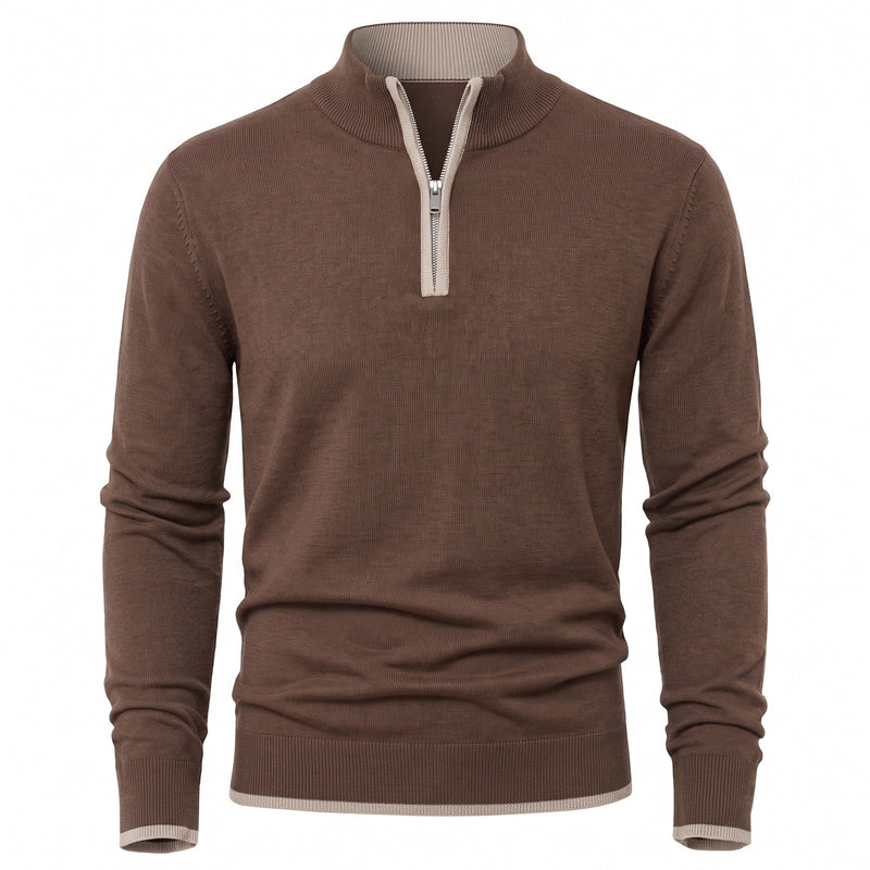Thick Zip Jumper for Men with High Collar - product view 6 | Buffalo Gears