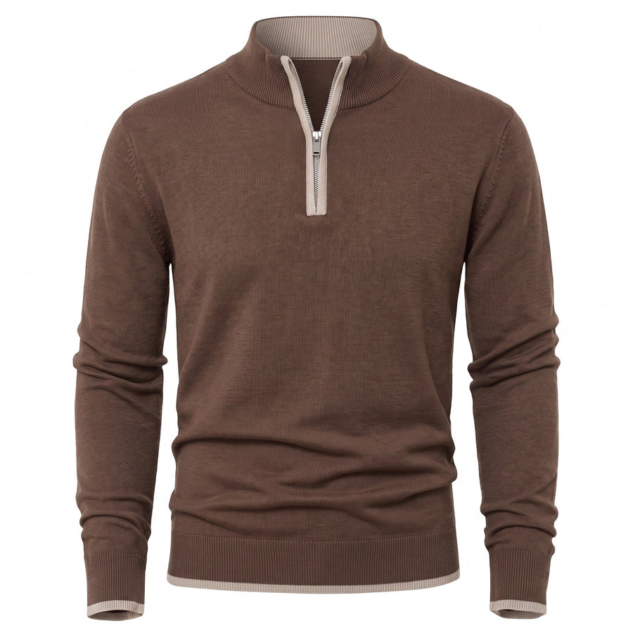 Thick Zip Jumper for Men with High Collar - product view 6 | Buffalo Gears