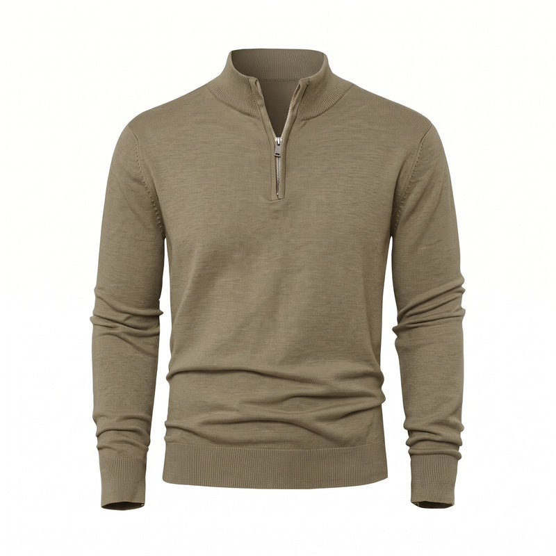 Thick Zip Jumper for Men with High Collar - product view 7 | Buffalo Gears