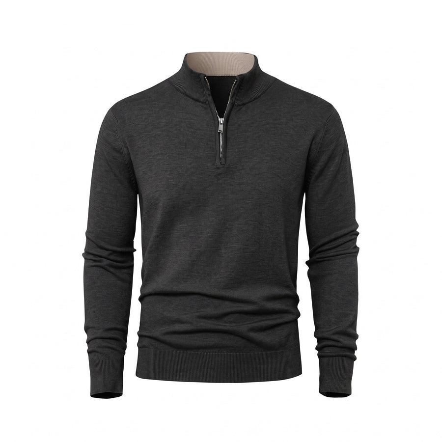 Thick Zip Jumper for Men with High Collar - product view 8 | Buffalo Gears
