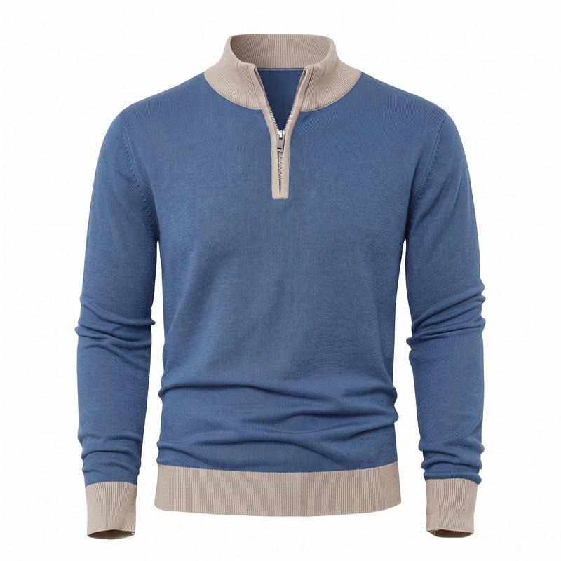 Thick Zip Jumper for Men with High Collar - product view 9 | Buffalo Gears