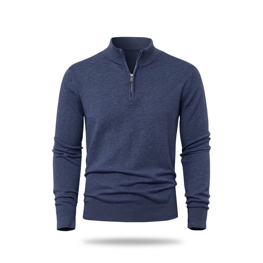 Thick Zip Jumper for Men with High Collar - product view 11 | Buffalo Gears
