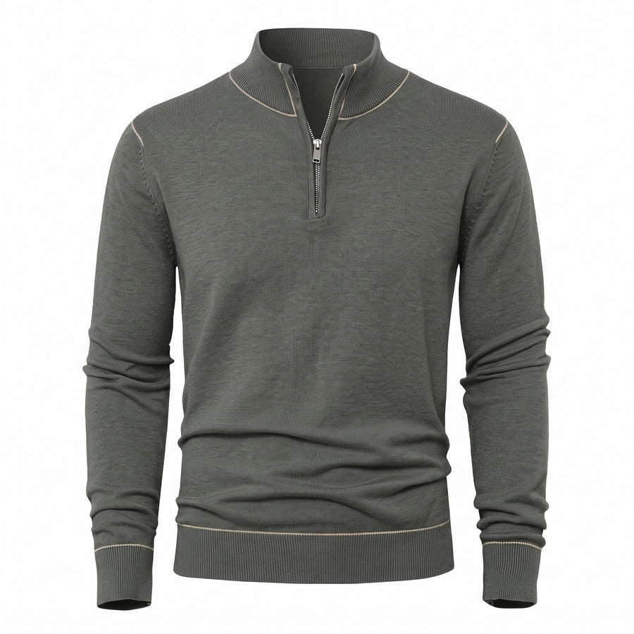 Thick Zip Jumper for Men with High Collar - product view 13 | Buffalo Gears