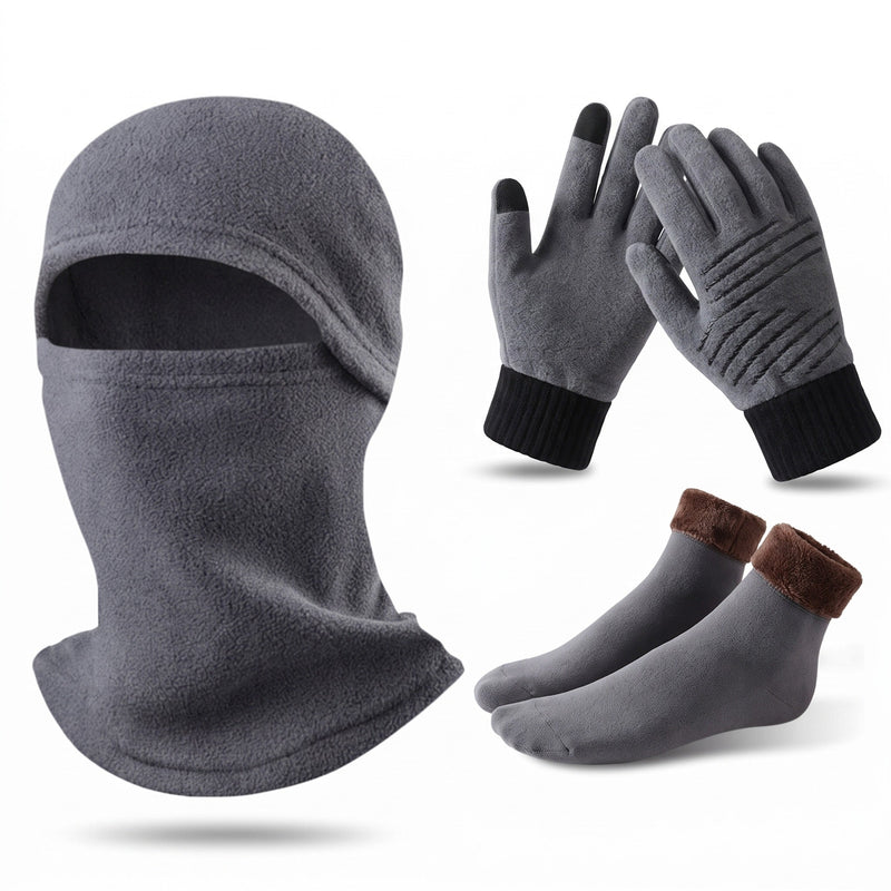 Three Piece Winter Set with Gloves, Socks and Balaclava - product view 6 | Buffalo Gears