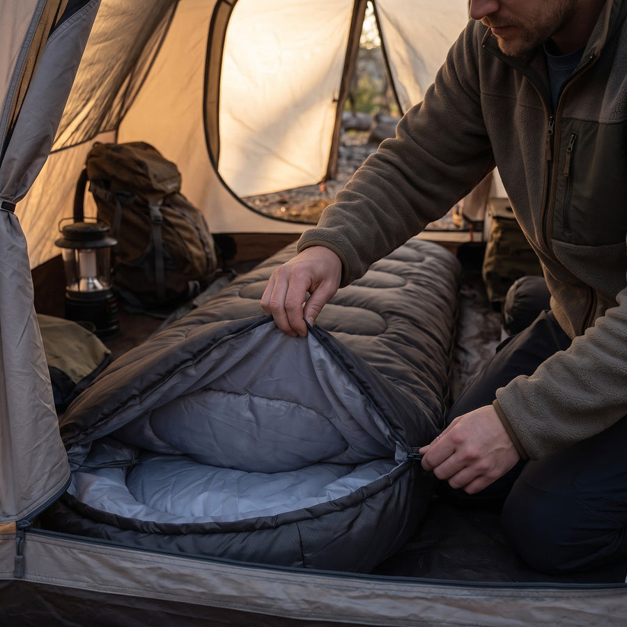 Three Season Sleeping Bag That Opens Flat as a Blanket - product view 4 | Buffalo Gears