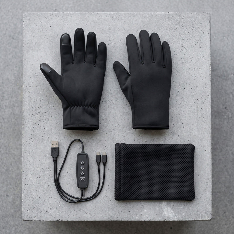 Touchscreen Heated Gloves with Plush Lining, USB Powered - product view 4 | Buffalo Gears