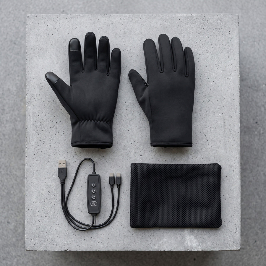 Touchscreen Heated Gloves with Plush Lining, USB Powered - product view 4 | Buffalo Gears