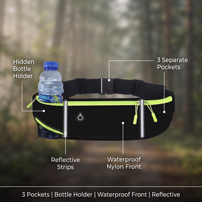 Trail Running Hydration Belt with Hidden Bottle Holder - product view 2 | Buffalo Gears