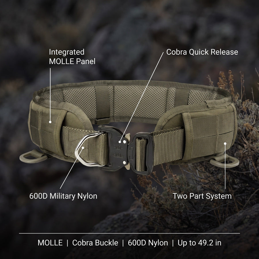 Two Part MOLLE Duty Belt with Cobra Quick Release Buckles - product view 2 | Buffalo Gears