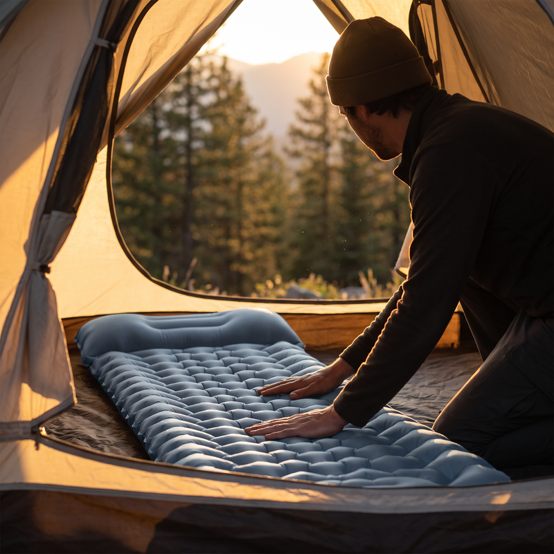 Ultralight Packable Sleeping Pad for Backpacking Trips - product view 2 | Buffalo Gears
