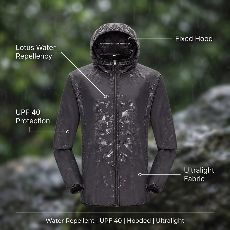 Ultralight Water Repellent Shell with UPF 40 Sun Protection - product view 2 | Buffalo Gears