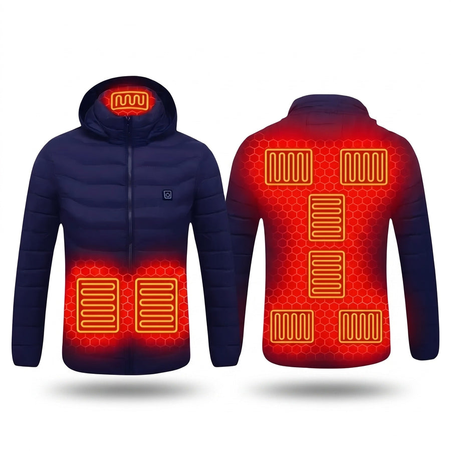 Unisex Battery Heated Puffer Jacket with 3 Heat Settings - product view 6 | Buffalo Gears