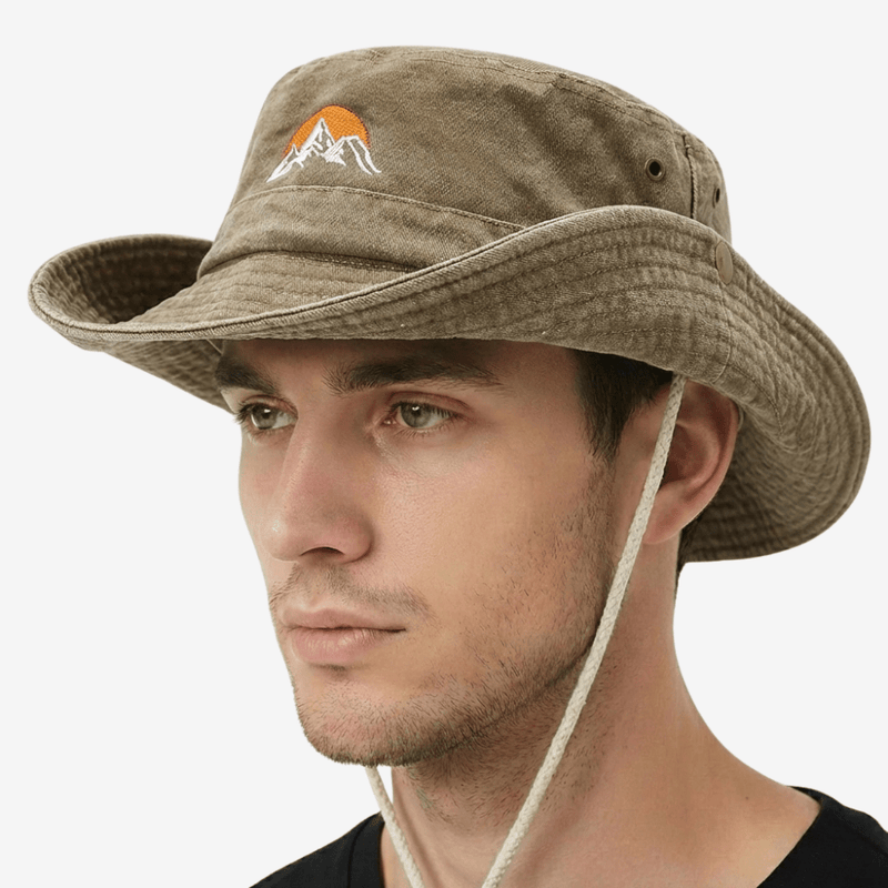Unisex Cotton Bucket Hat with Wide Sun-Shading Brim - product view 2 | Buffalo Gears