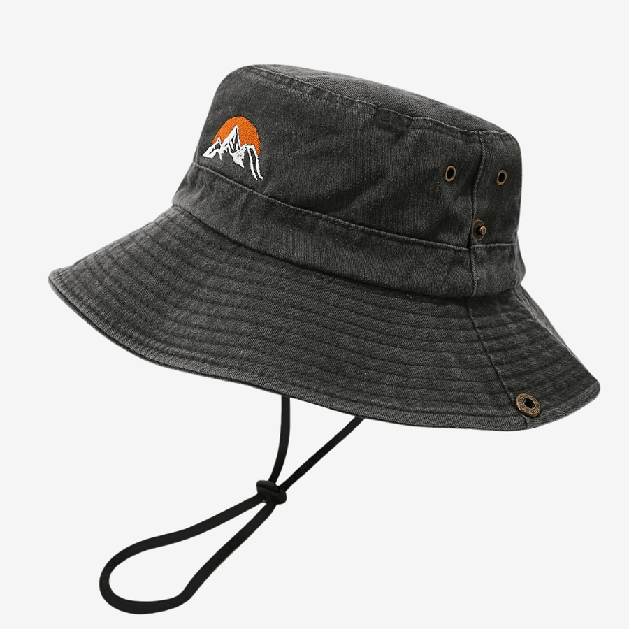 Unisex Cotton Bucket Hat with Wide Sun-Shading Brim - product view 5 | Buffalo Gears