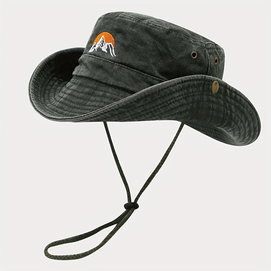 Unisex Cotton Bucket Hat with Wide Sun-Shading Brim - product view 14 | Buffalo Gears