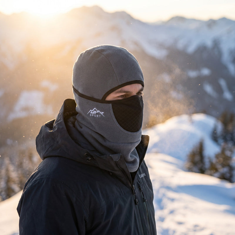 Unisex Knitted Balaclava with Full Face and Neck Cover - product view 3 | Buffalo Gears