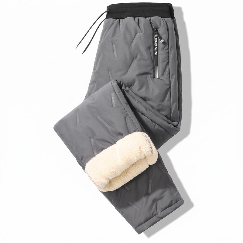 Unisex Lamb Fleece Lined Thermal Joggers with Zip Pockets - product view 6 | Buffalo Gears