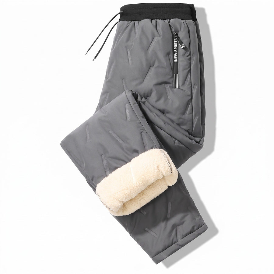 Unisex Lamb Fleece Lined Thermal Joggers with Zip Pockets - product view 6 | Buffalo Gears