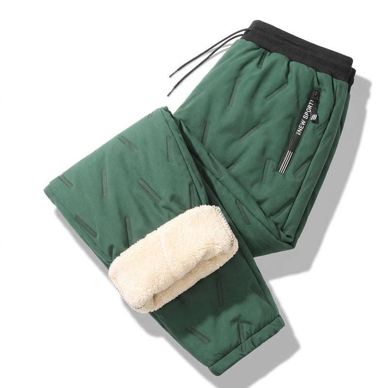 Unisex Lamb Fleece Lined Thermal Joggers with Zip Pockets - product view 8 | Buffalo Gears
