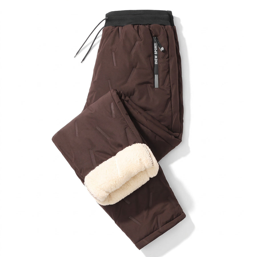 Unisex Lamb Fleece Lined Thermal Joggers with Zip Pockets - product view 9 | Buffalo Gears