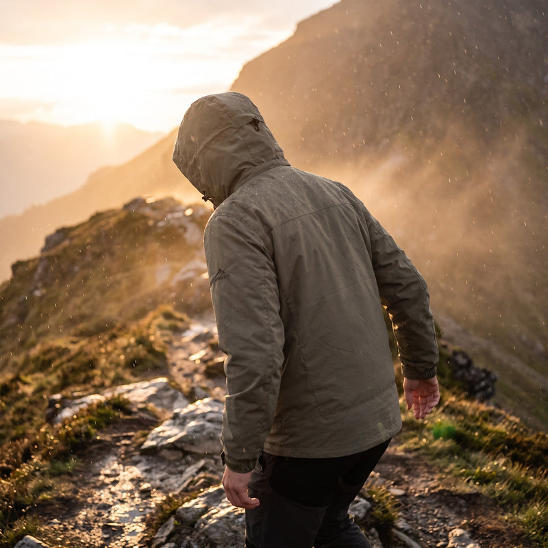 Unisex Mountain Shell Jacket for Wind and Sudden Showers - product view 3 | Buffalo Gears