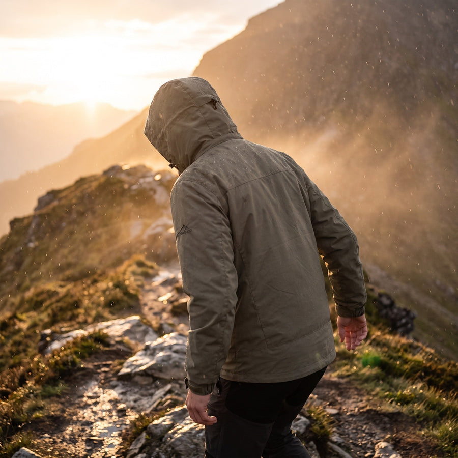 Unisex Mountain Shell Jacket for Wind and Sudden Showers - product view 3 | Buffalo Gears