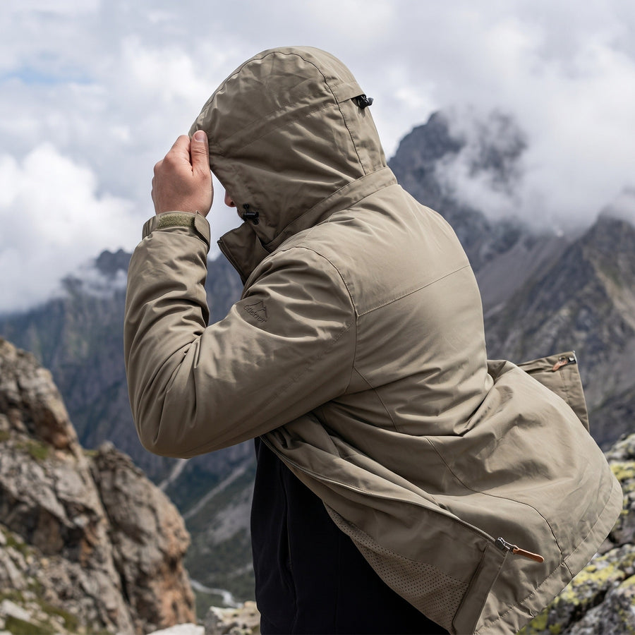 Unisex Mountain Shell Jacket for Wind and Sudden Showers - product view 5 | Buffalo Gears