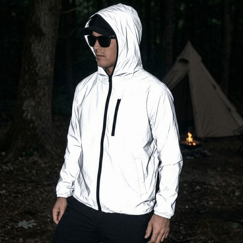 Unisex Waterproof Shell with Reflective Detailing for Cycling - product view 4 | Buffalo Gears