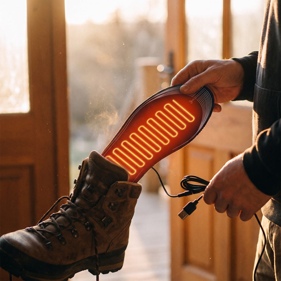 USB Heated Insoles in EVA That Trim to Your Own Size - product view 3 | Buffalo Gears