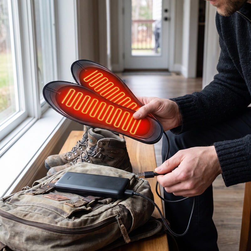 USB Heated Insoles in EVA That Trim to Your Own Size - product view 5 | Buffalo Gears