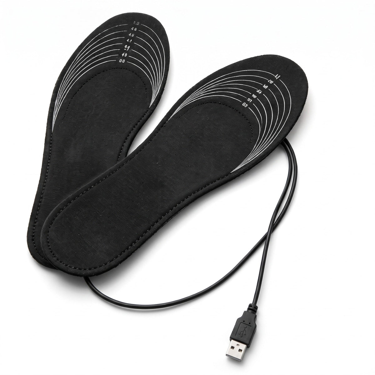 USB Heated Insoles, Trim to Fit EU 35 to 45, Carbon Fibre - product view 1 | Buffalo Gears