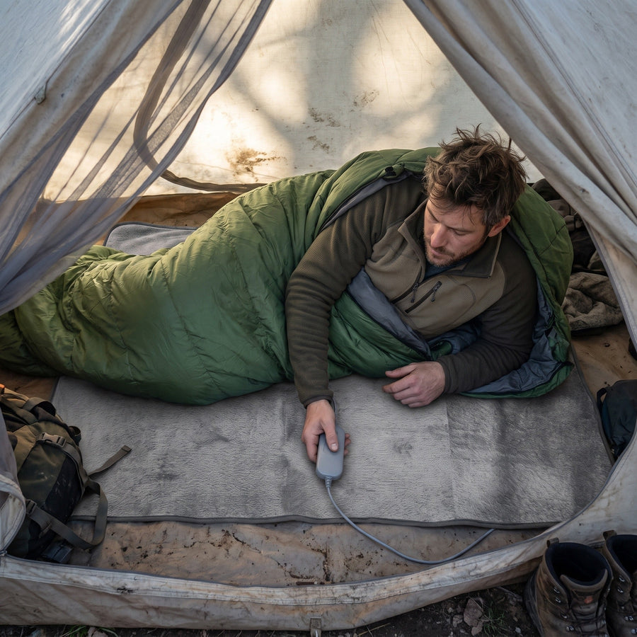 USB Heated Sleeping Bag Mat and Bed Warmer with 10 Hour Timer - product view 2 | Buffalo Gears
