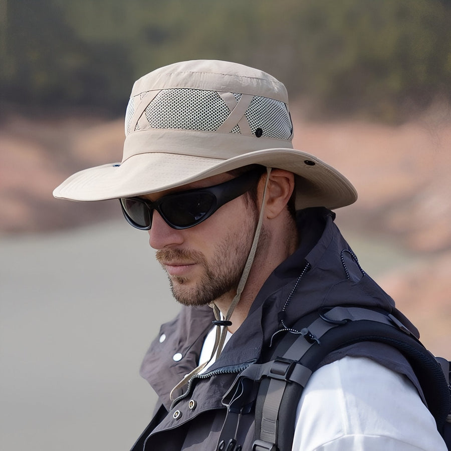 Ventilated Wide Brim Hat for Sunny Trail Hikes - product view 4 | Buffalo Gears