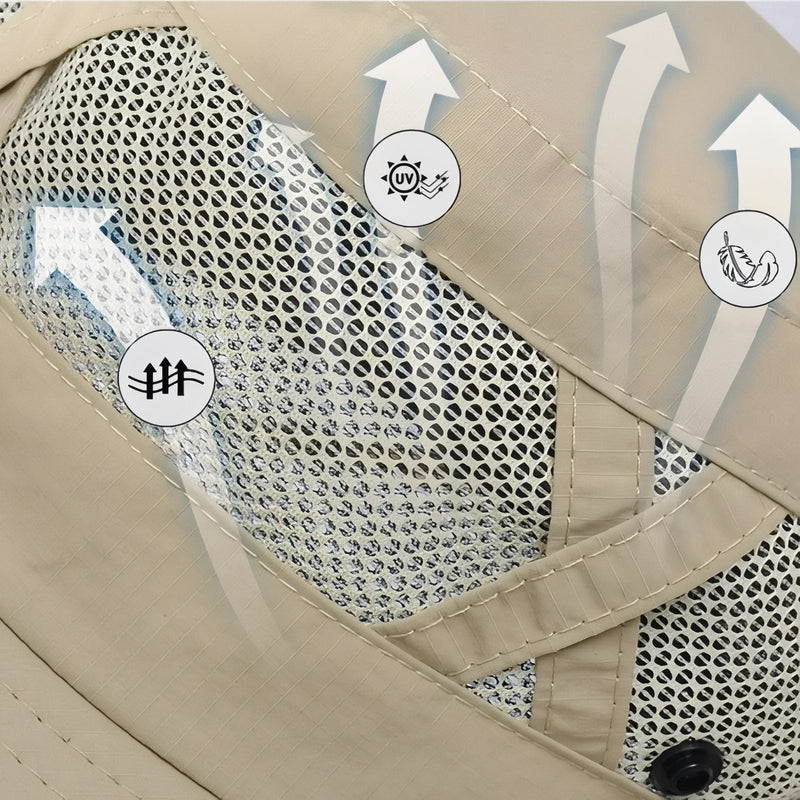Ventilated Wide Brim Hat for Sunny Trail Hikes - product view 7 | Buffalo Gears