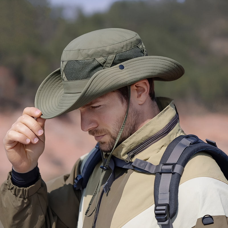 Ventilated Wide Brim Hat for Sunny Trail Hikes - product view 12 | Buffalo Gears