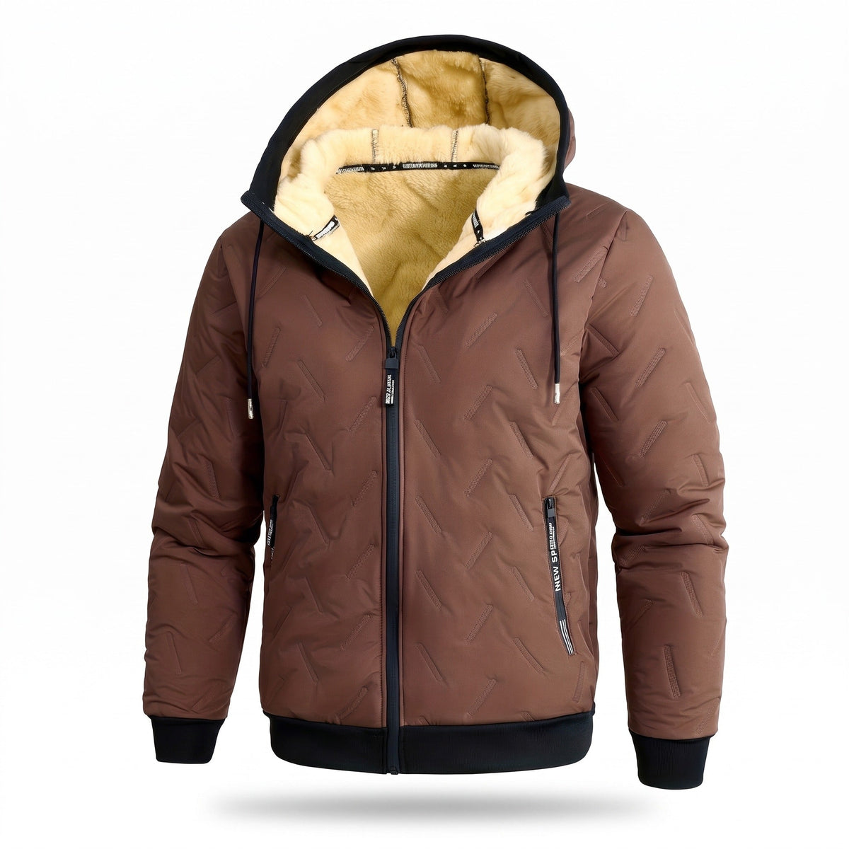 Warm Fleece Winter Jacket for Men with Side Pockets - product view 1 | Buffalo Gears