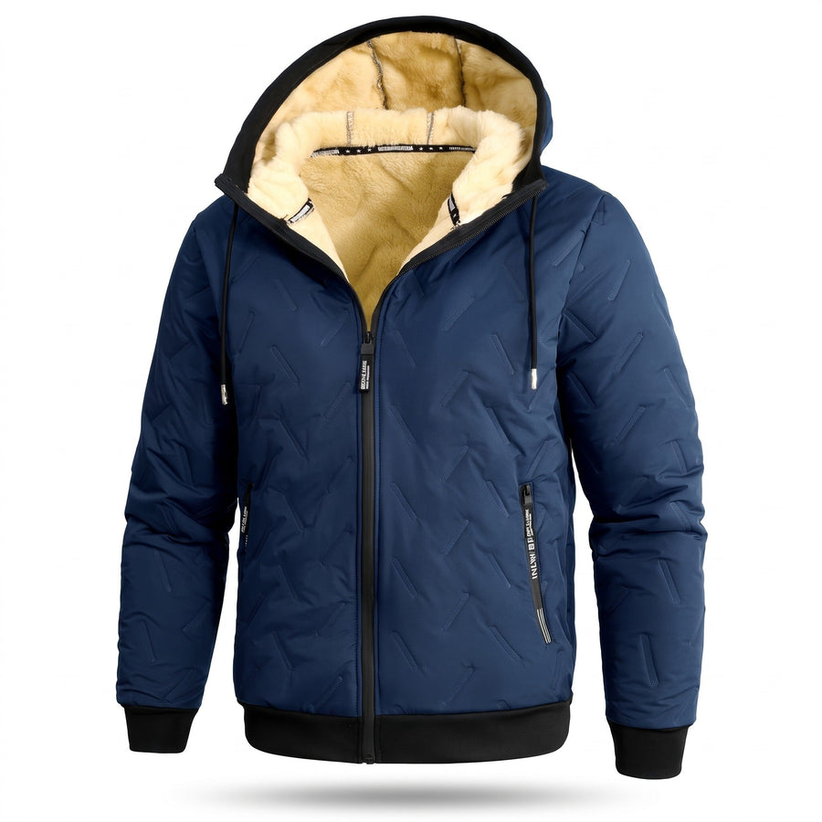 Warm Fleece Winter Jacket for Men with Side Pockets - product view 5 | Buffalo Gears