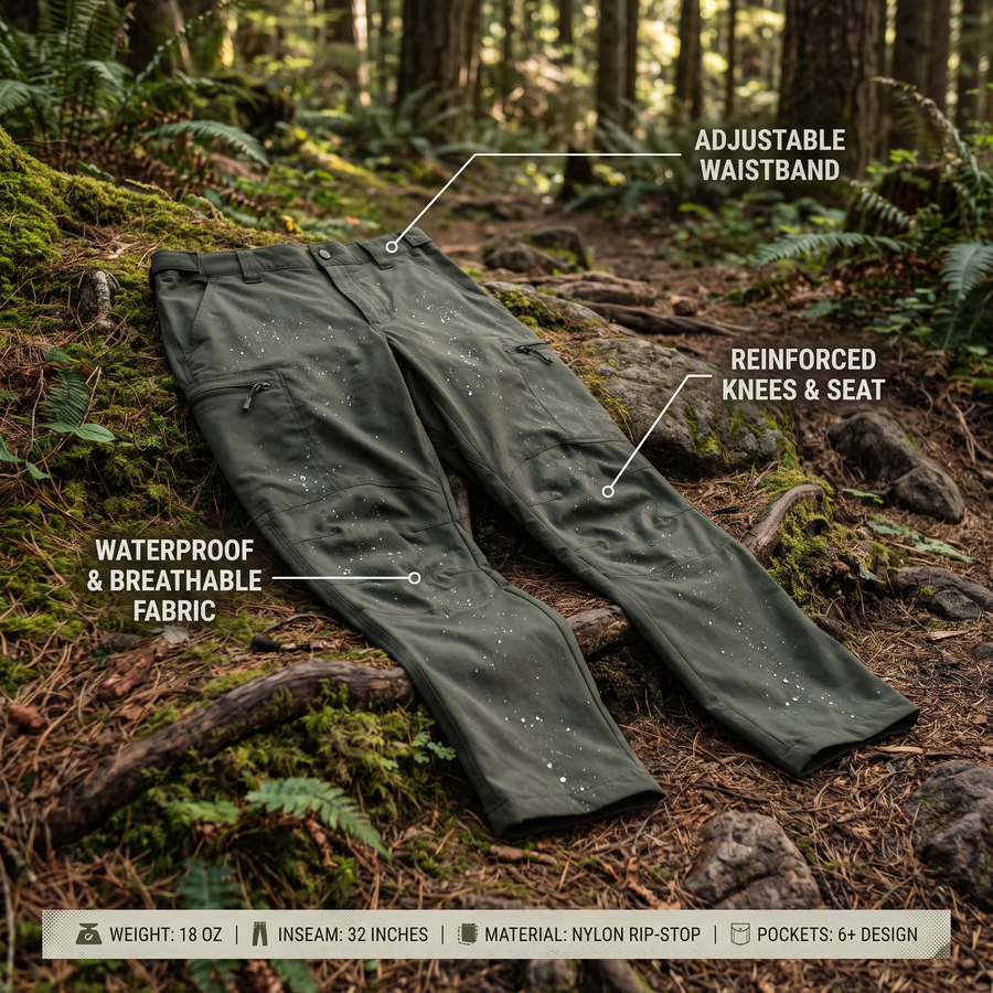 Water-Resistant Ripstop Combat Trousers for Duty Use - product view 3 | Buffalo Gears
