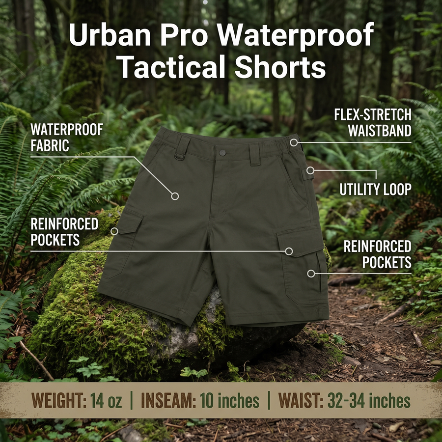 Water-Resistant Ripstop Tactical Shorts for Summer - product view 3 | Buffalo Gears